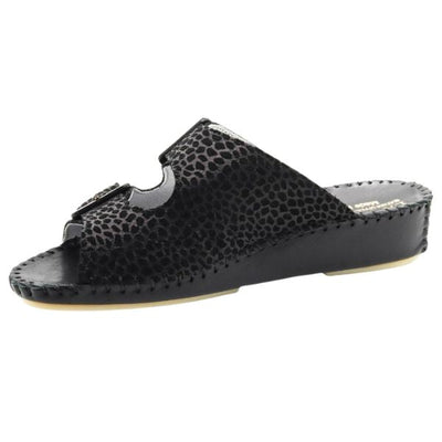 Jen Animal Print Leather Slide