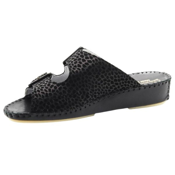 Jen Animal Print Leather Slide