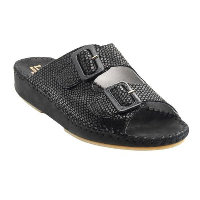 Jen Animal Print Leather Slide