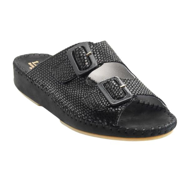 Jen Animal Print Leather Slide