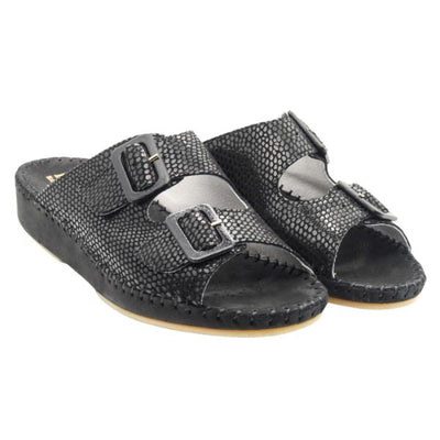 Jen Animal Print Leather Slide