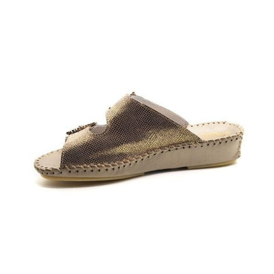 Jen Rhinestone Leather Slide