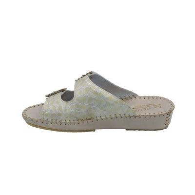 Jen Rhinestone Leather Slide