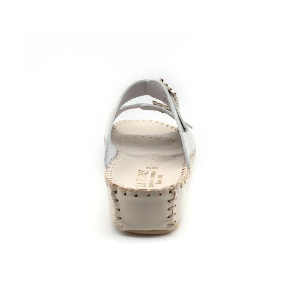 Jen Rhinestone Leather Slide