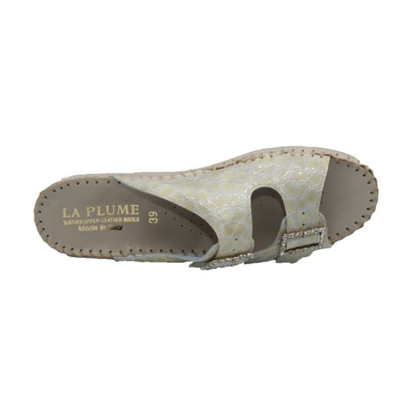 Jen Rhinestone Leather Slide
