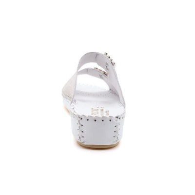 Jen Rhinestone Leather Slide