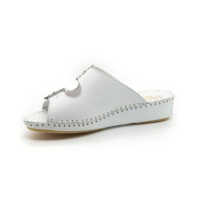 Jen Rhinestone Leather Slide