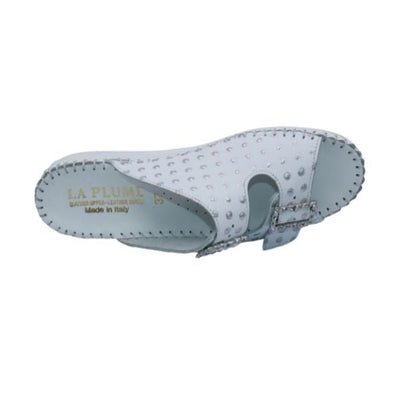 Jen Rhinestone Leather Slide