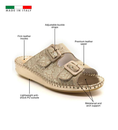 Jen Women’s Leather Comfort Slide Sandal