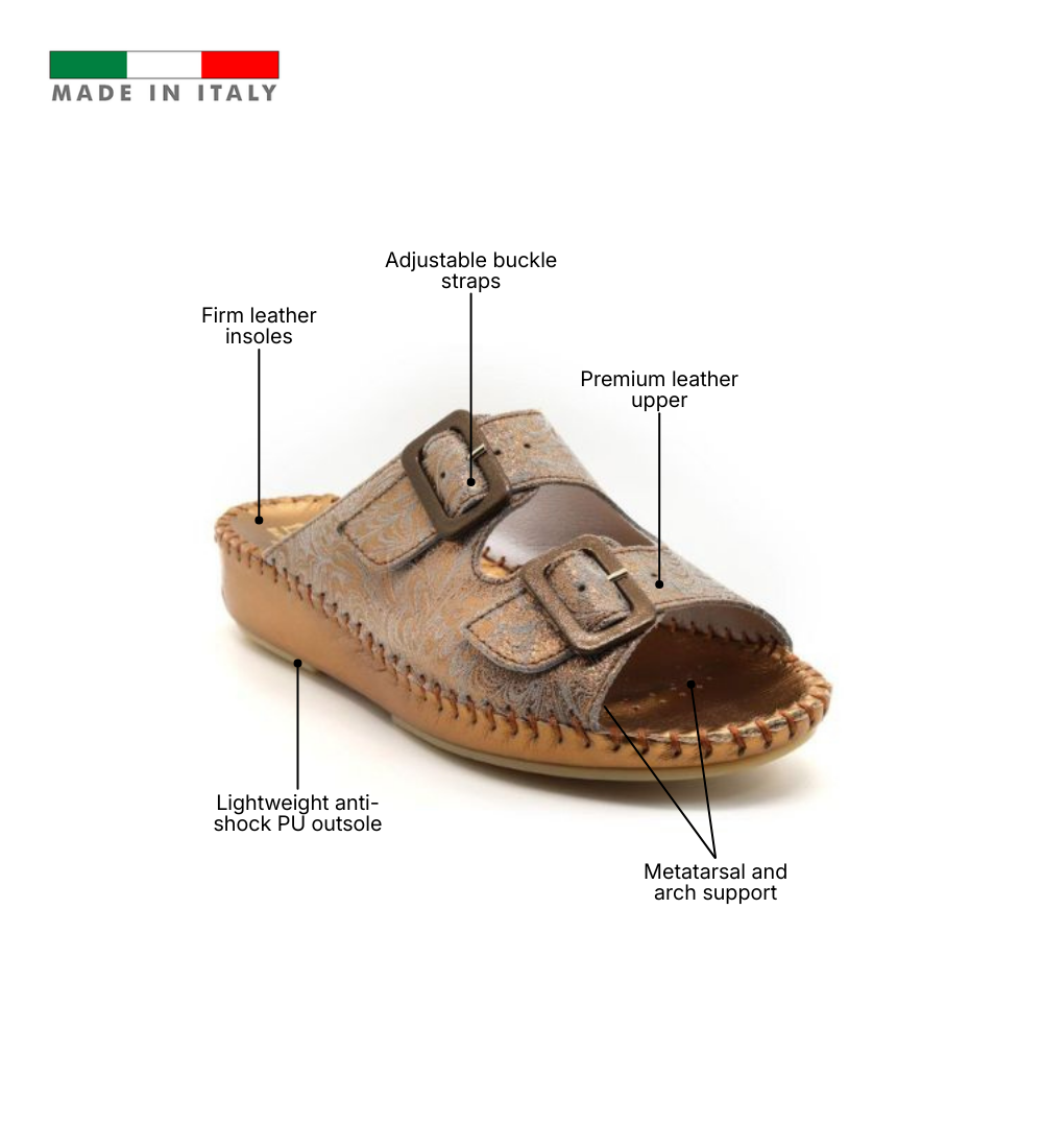 Jen Women’s Leather Comfort Slide Sandal