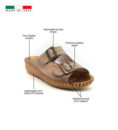 Jen Women’s Leather Comfort Slide Sandal