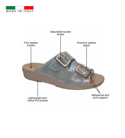 Jen Women’s Leather Comfort Slide Sandal