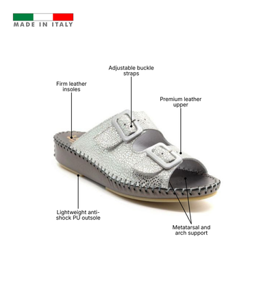 Jen Women’s Leather Comfort Slide Sandal