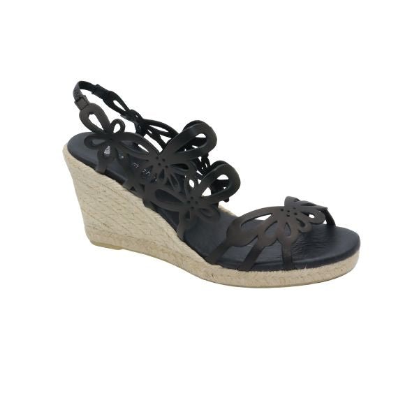 Eric Michael Jillian Laser-Cut Wedge Sandal