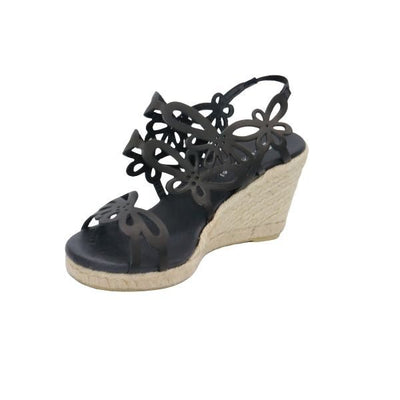 Eric Michael Jillian Laser-Cut Wedge Sandal