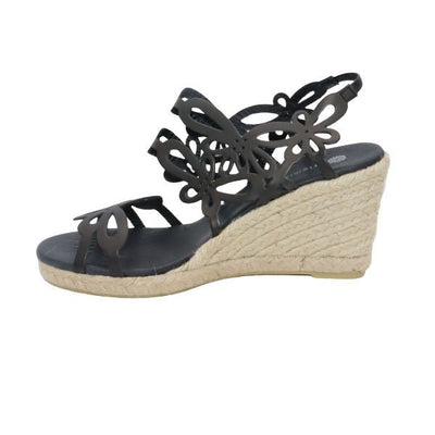 Eric Michael Jillian Laser-Cut Wedge Sandal