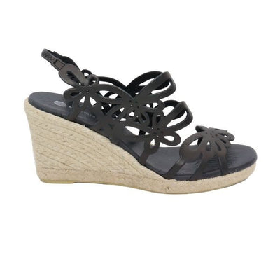 Eric Michael Jillian Laser-Cut Wedge Sandal