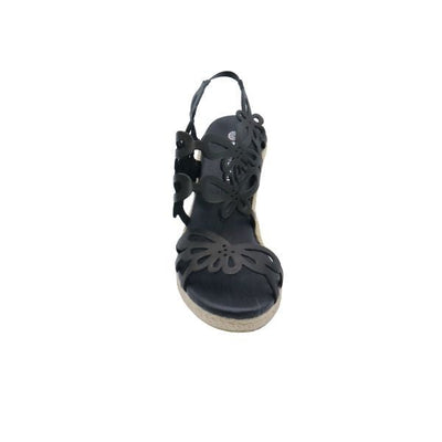 Eric Michael Jillian Laser-Cut Wedge Sandal