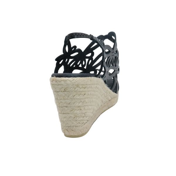 Eric Michael Jillian Laser-Cut Wedge Sandal