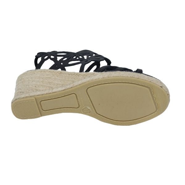 Eric Michael Jillian Laser-Cut Wedge Sandal