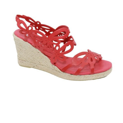 Eric Michael Jillian Laser-Cut Wedge Sandal