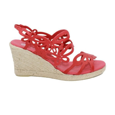 Eric Michael Jillian Laser-Cut Wedge Sandal