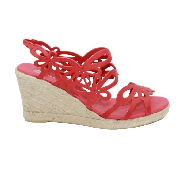 Eric Michael Jillian Laser-Cut Wedge Sandal
