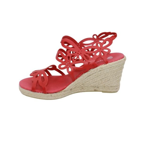 Eric Michael Jillian Laser-Cut Wedge Sandal