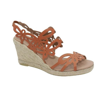 Eric Michael Jillian Laser-Cut Wedge Sandal