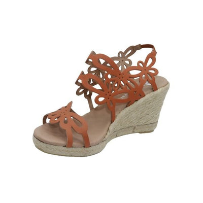 Eric Michael Jillian Laser-Cut Wedge Sandal