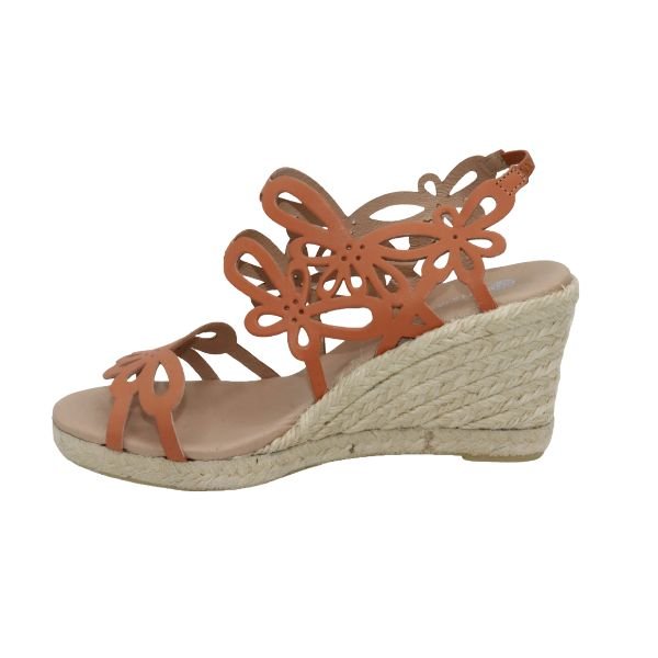 Eric Michael Jillian Laser-Cut Wedge Sandal