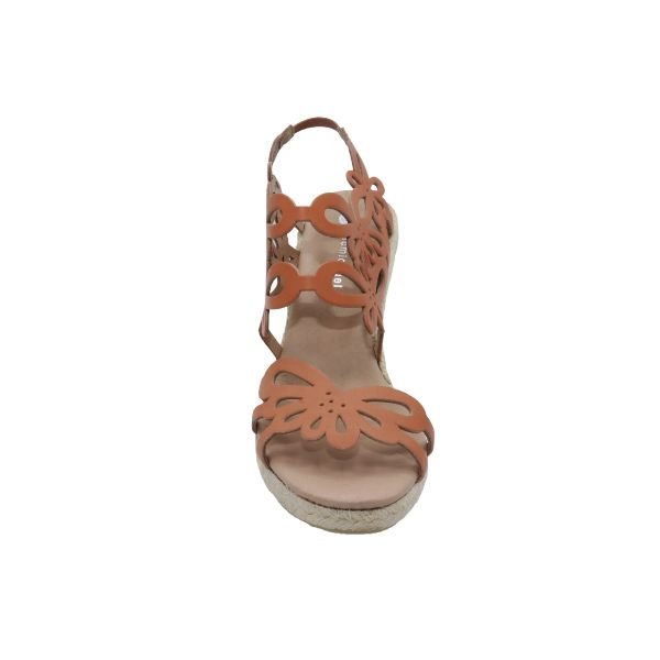 Eric Michael Jillian Laser-Cut Wedge Sandal