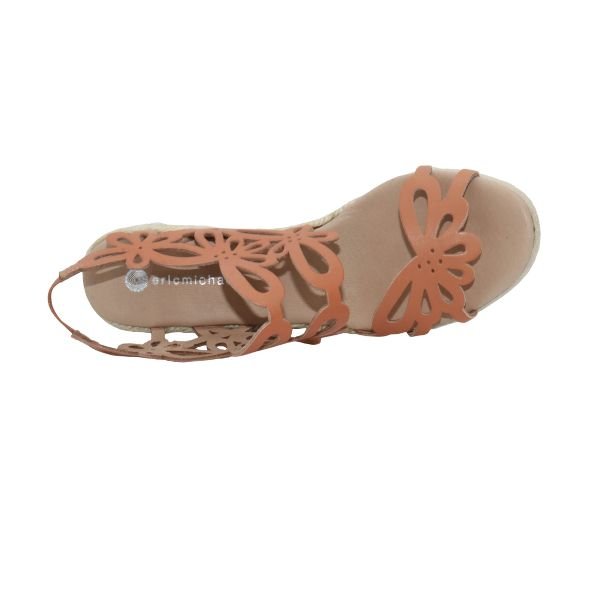 Eric Michael Jillian Laser-Cut Wedge Sandal