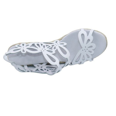 Eric Michael Jillian Laser-Cut Wedge Sandal
