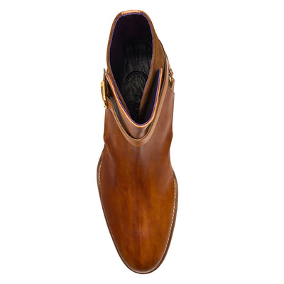 Zelli Italia Men's 45-600-CGN Jodphur Italian Calfskin Boot, Cognac
