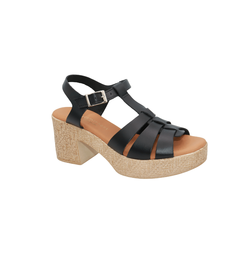 Eric Michael Joni Woven Leather Wedge Sandal