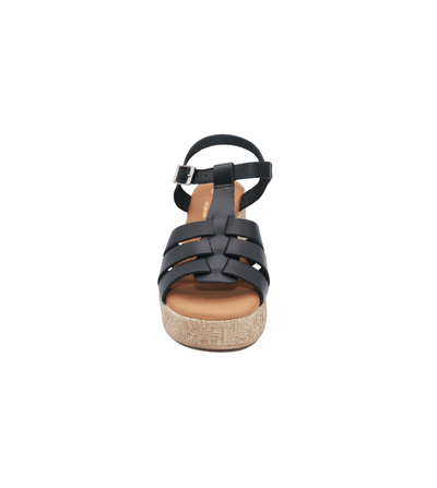 Eric Michael Joni Woven Leather Wedge Sandal