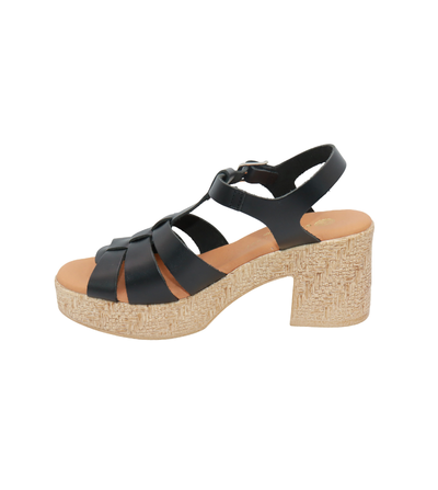 Eric Michael Joni Woven Leather Wedge Sandal