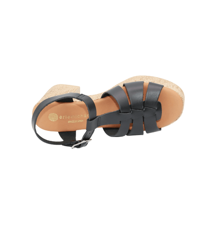 Eric Michael Joni Woven Leather Wedge Sandal