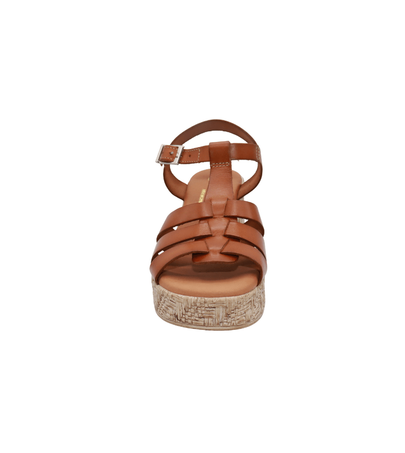 Eric Michael Joni Woven Leather Wedge Sandal