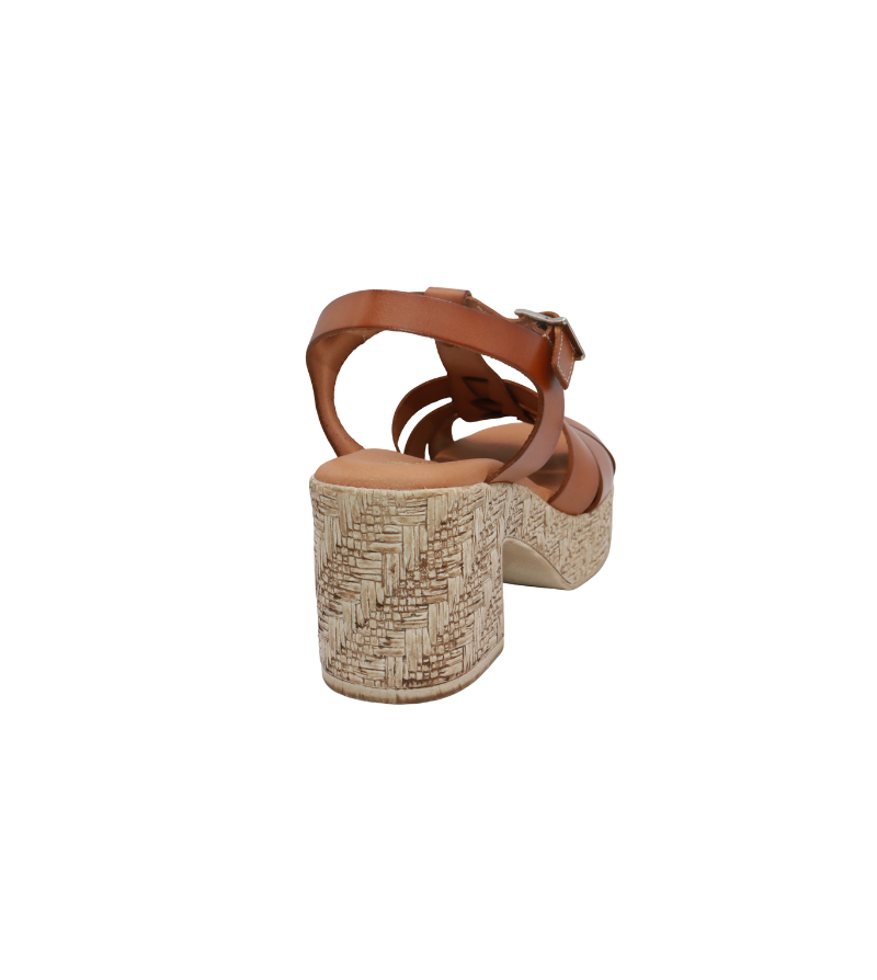 Eric Michael Joni Woven Leather Wedge Sandal