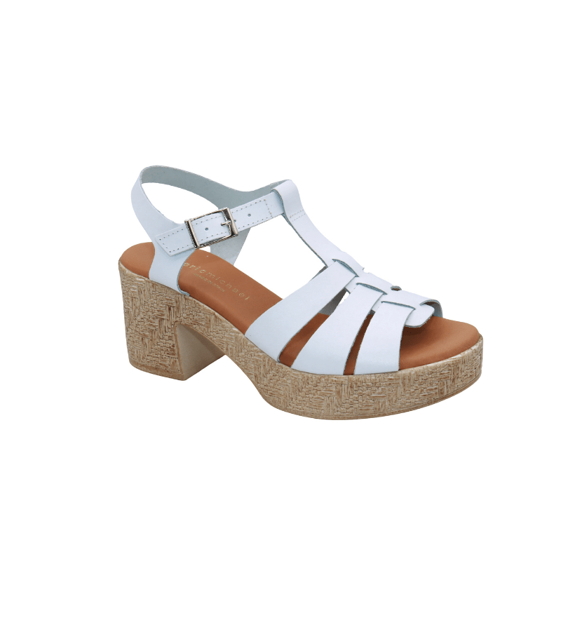 Eric Michael Joni Woven Leather Wedge Sandal