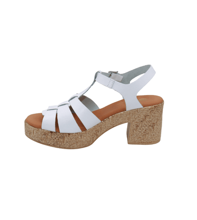 Eric Michael Joni Woven Leather Wedge Sandal