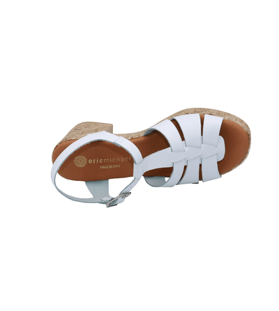 Eric Michael Joni Woven Leather Wedge Sandal