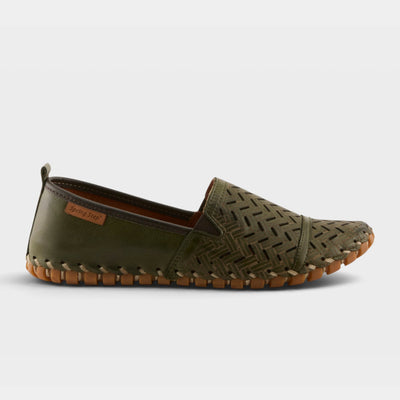 Spring Step Kapri Slip-On Shoes — OLIVE GREEN / EU 36 / 5.5 - 6
