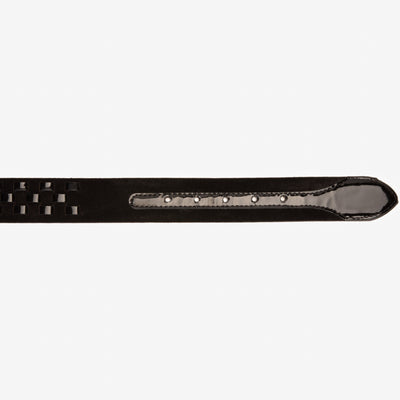 The Eugene Black & Gold Woven Leather Belt