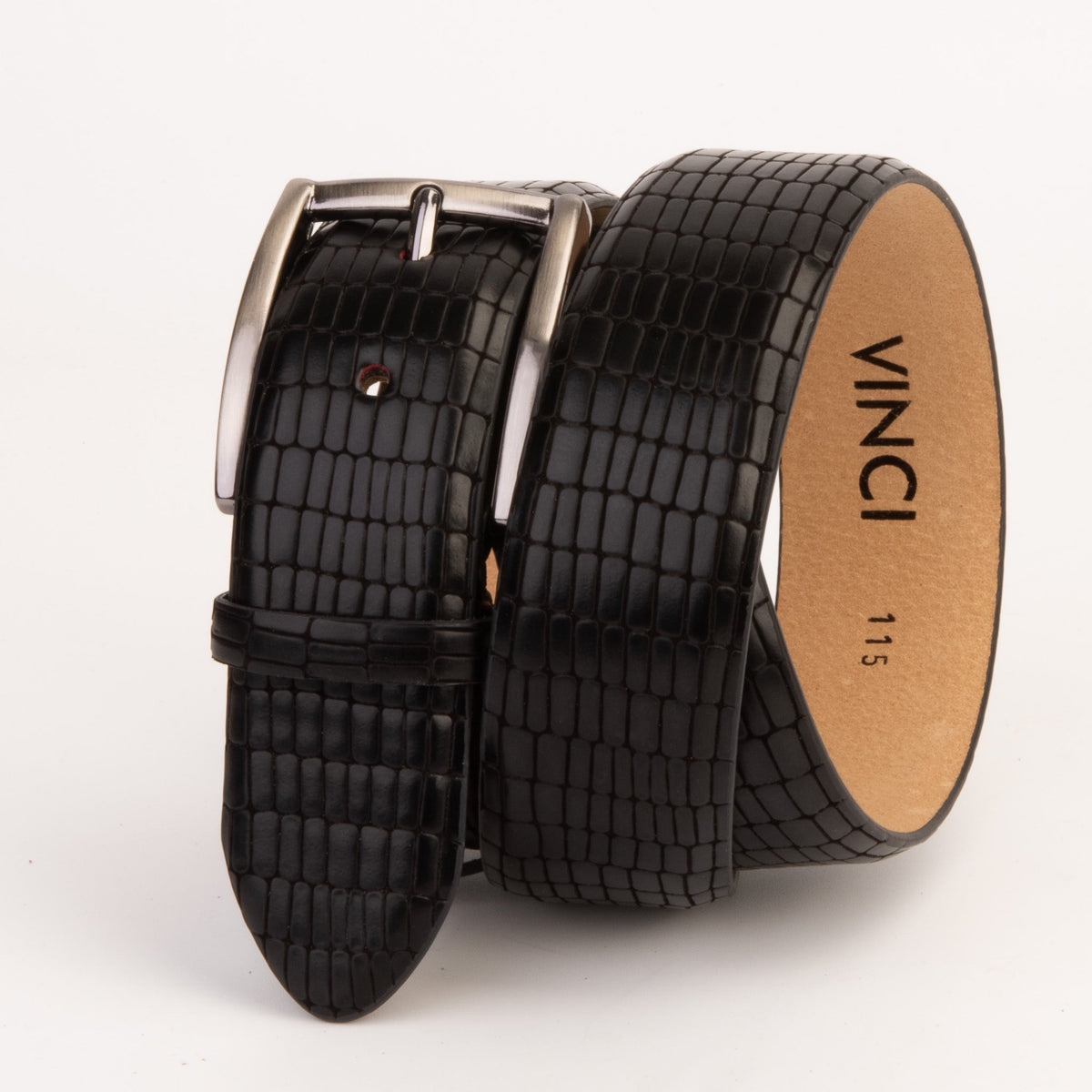 Vinci Leather The Empire Black Leather Belt – product view 6