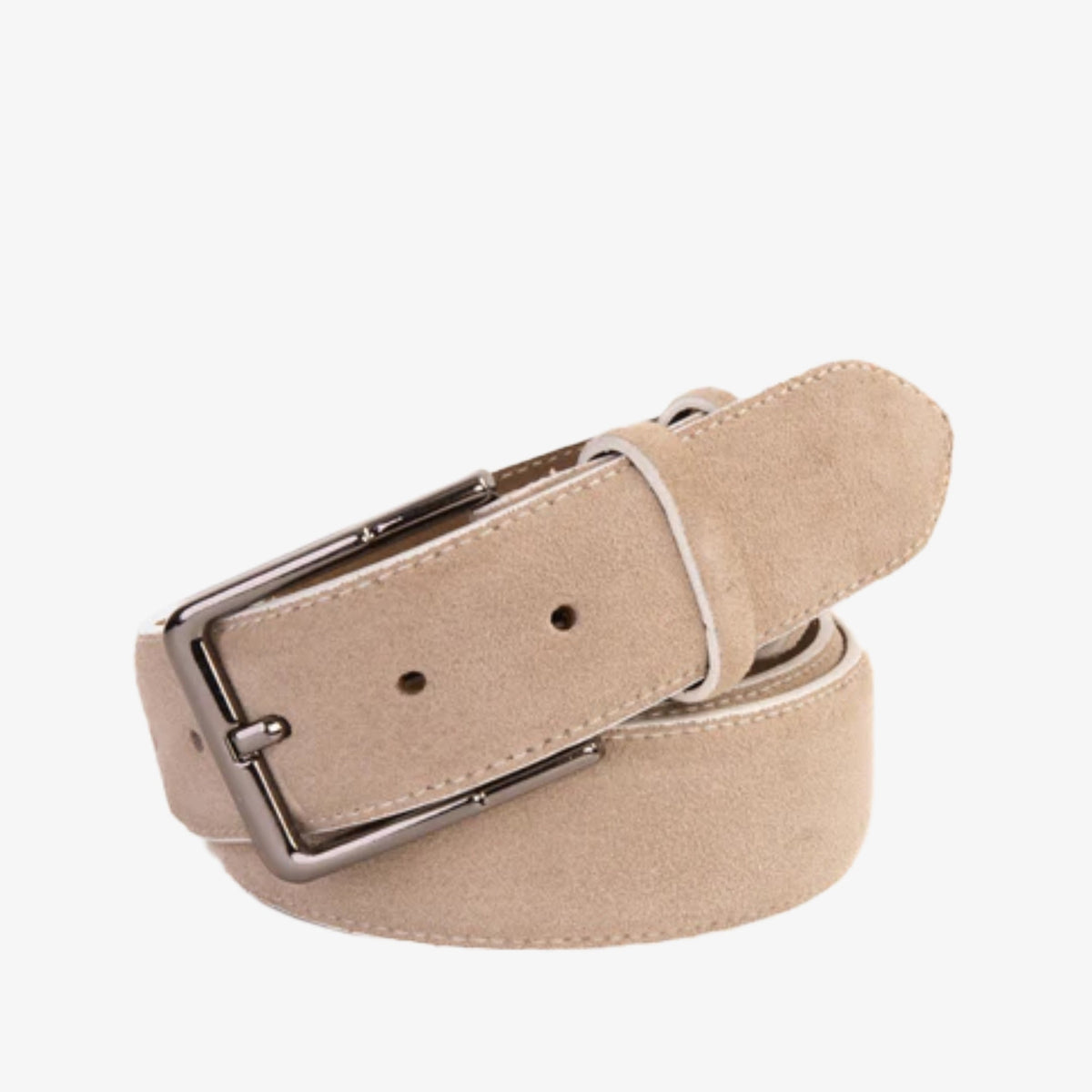 Vinci Leather The Bari Beige Leather Belt – product view 1