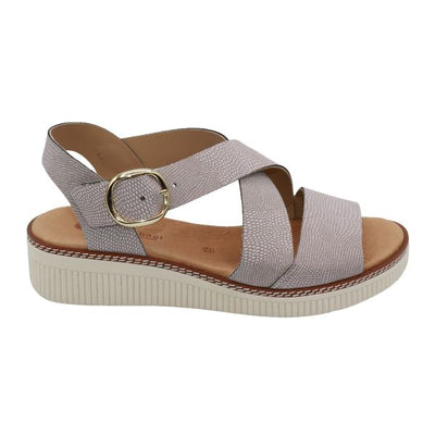 Eric Michael Khloe Strappy Leather Wedge Sandal
