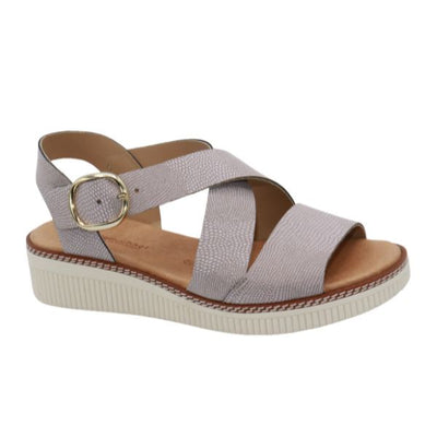 Eric Michael Khloe Strappy Leather Wedge Sandal